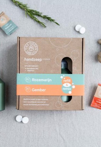The Green Lab Co Handzeep premium starterset rozemarijn & gember (1 Set)