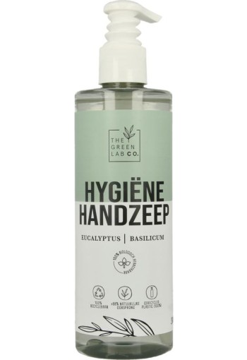 The Green Lab Co Handzeep vloeibaar eucalyptus & basilicum met pomp (300 Milliliter)