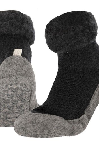 Apollo Huisslof wol anti-slip antraciet 41/42 (1 Paar)