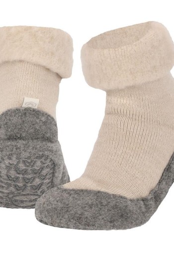 Apollo Huisslof wol anti-slip beige 41/42 (1 Paar)