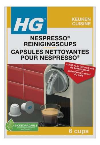 HG Reinigingscups Nespresso machine (6 Stuks)
