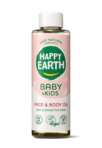 Happy Earth Gezicht & lichaam olie voor baby & kids 150 Milliliter