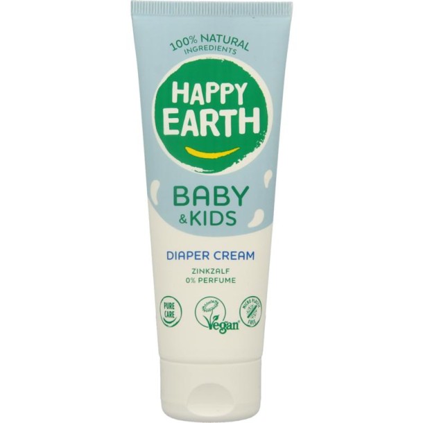 Happy Earth Billencreme zink voor baby & kids 75 Milliliter