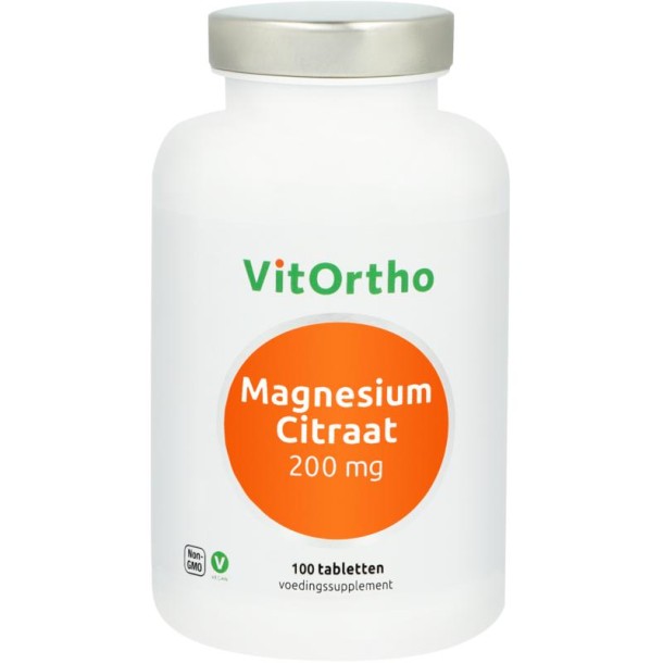 Vitortho Magnesium citraat 200 mg (100 Tabletten)