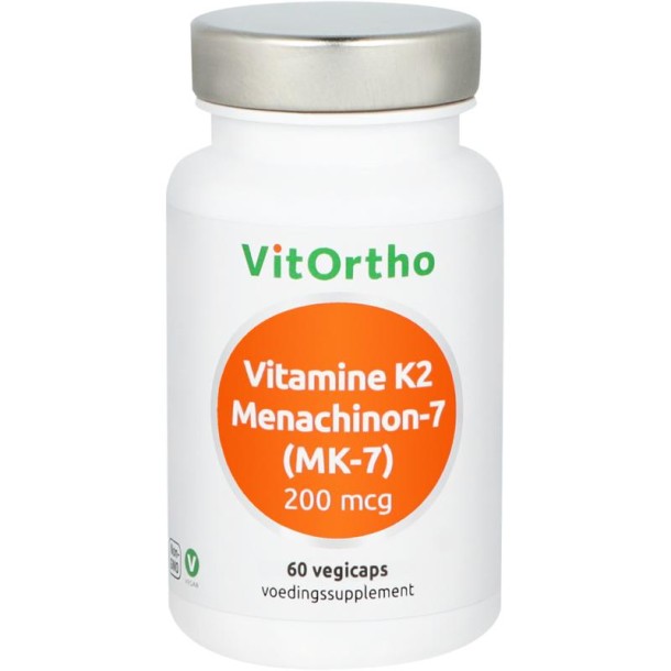 Vitortho Vitamine K2 menachinon 7 200mcg (60 Vegetarische capsules)