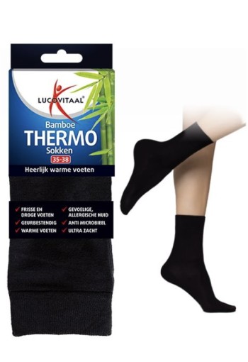 Lucovitaal Bamboe thermosok maat 35-38 (1 Paar)