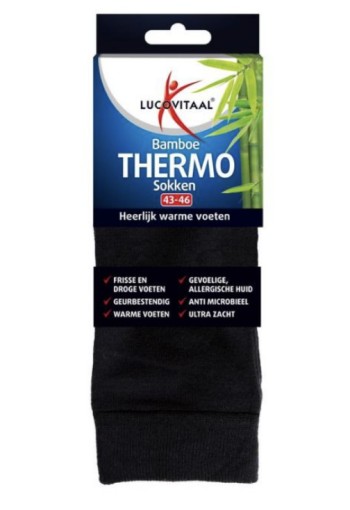 Lucovitaal Bamboe thermosok maat 43-46 (1 Paar)