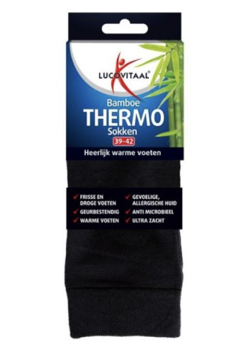 Lucovitaal Bamboe thermosok maat 39-42 (1 Paar)