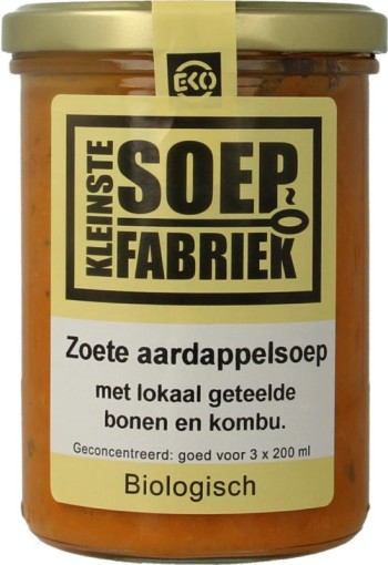Kleinstesoepfabr Zoete aardappelsoep met lokale bonen en kombu bio (400 Milliliter)