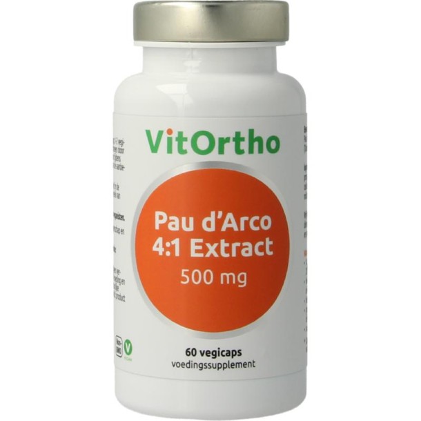 Vitortho Pau d'arco extract 500 mg (60 Vegetarische capsules)