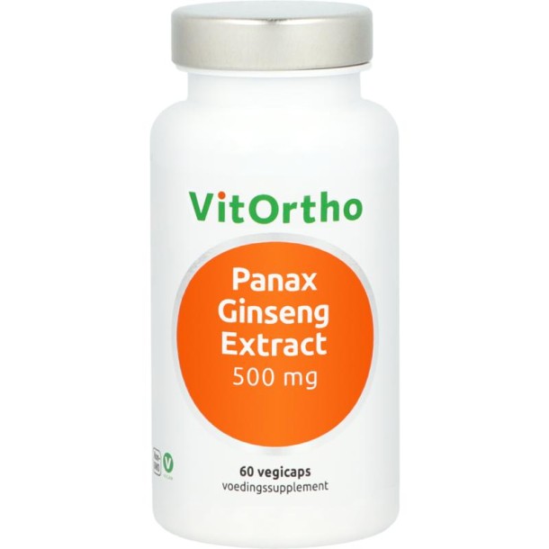 Vitortho Panax ginseng extract 500 mg (60 Vegetarische capsules)