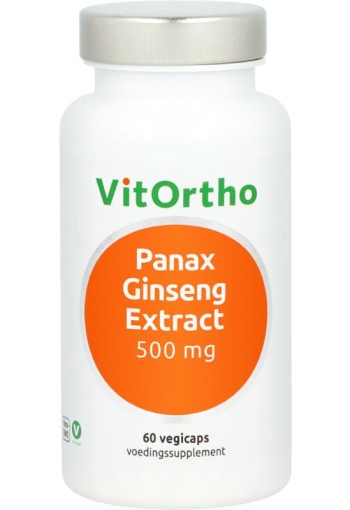 Vitortho Panax ginseng extract 500mg (60 Vegetarische capsules)