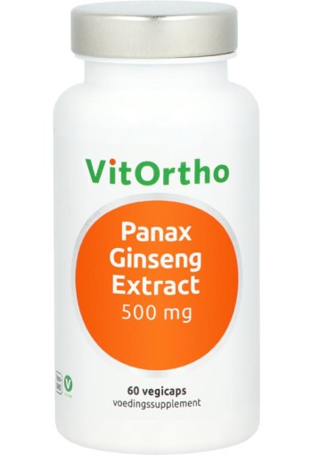 Vitortho Panax ginseng extract 500 mg (60 Vegetarische capsules)