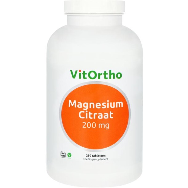Vitortho Magnesium citraat 200 mg (250 Tabletten)
