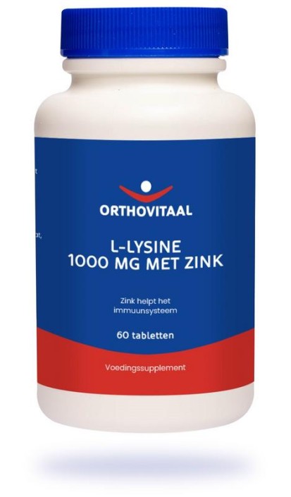 Orthovitaal L-Lysine 1000mg met zink (60 Tabletten)