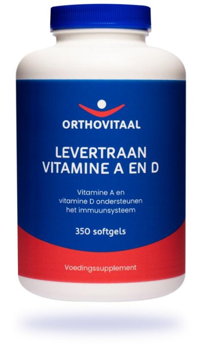 Orthovitaal Levertraan vitamine A en D (350 Softgels)