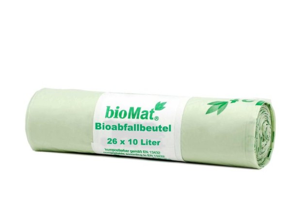 Biomat Wastebag compost 10 liter handvat (26 Stuks)