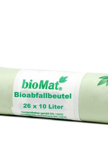 Biomat Wastebag compost 10 liter handvat (26 Stuks)