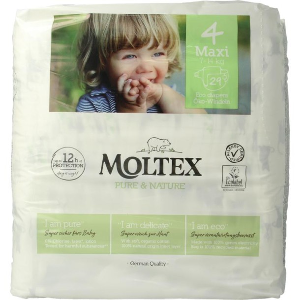 Moltex Pure & nature babyluiers maxi (29 Stuks)