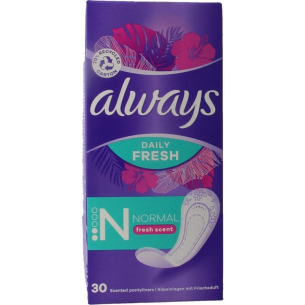 Always Inlegkruisjes daily fresh normaal & scent (30 Stuks)