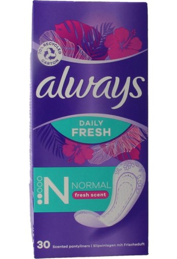 Always Inlegkruisjes daily fresh normaal & scent (30 Stuks)