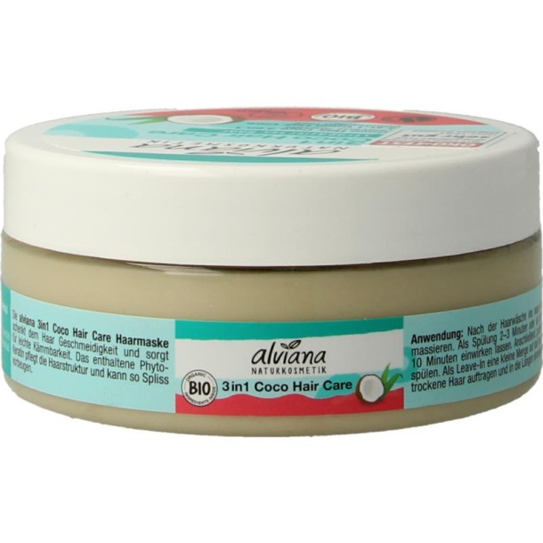Alviana Haarmasker 3-in-1 met kokosolie (150 Milliliter)