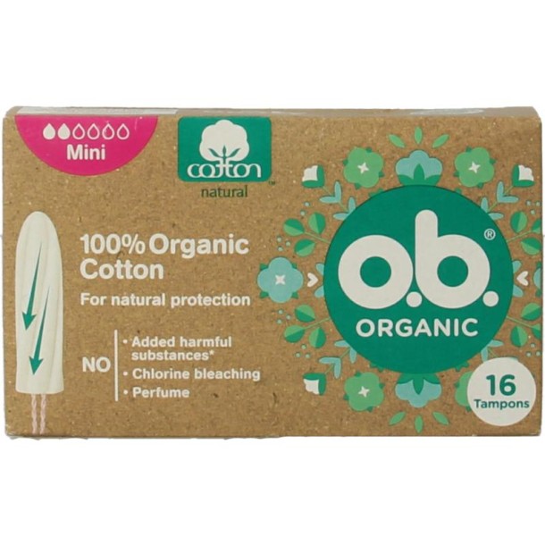OB Tampons organic mini (16 Stuks)