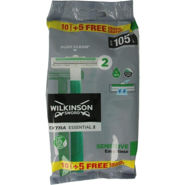 Wilkinson Extra2 sensitive 10+5 gratis (15 Stuks)