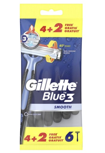 Gillette Blue Wegwerpmesjes ( 4 +2 ) smooth
