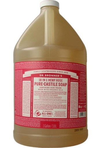 Dr Bronners Liquid soap roos (3800 Milliliter)