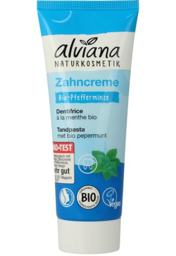 Alviana Tandpasta met munt (75 Milliliter)