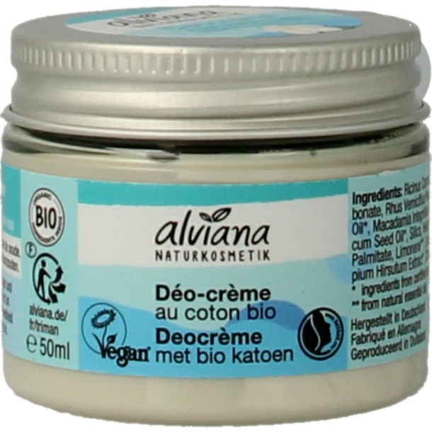 Alviana Deo creme katoen (50 Milliliter)