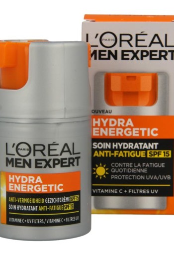 Men Expert Hydra energetic hydraterende gezichtscreme SPF15 (50 ml)