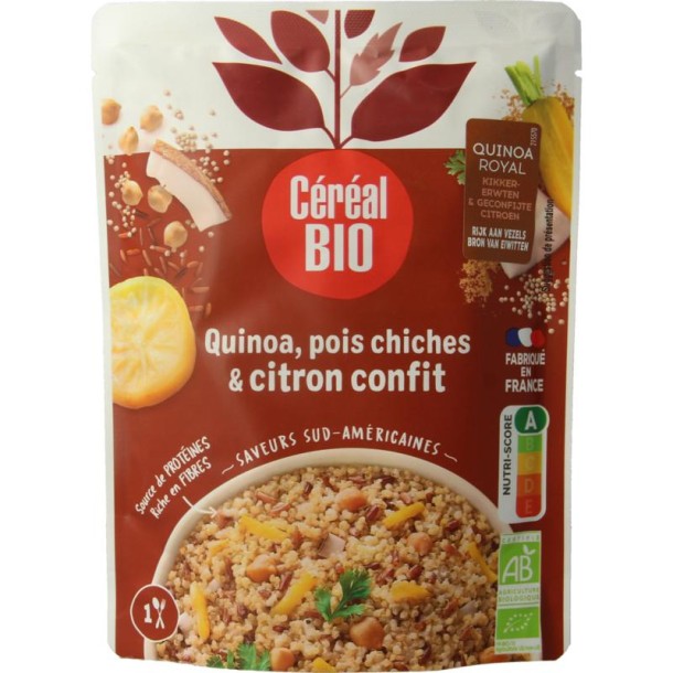 Cereal Bio Quinoa royal kikkererwt citroen confit bio (220 Gram)