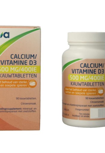 Teva Calcium / vitamine D 500mg / 400IE (90 Kauwtabletten)