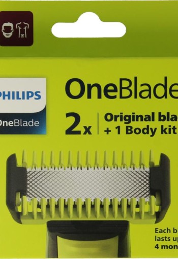 Philips Oneblade face & body mesjes navulverpakking (2 Stuks)