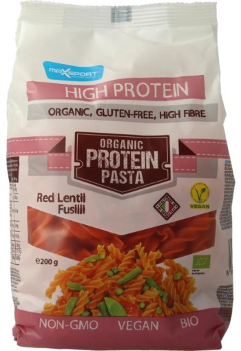 Maxsport Protein pasta red lentil fussili bio (200 Gram)