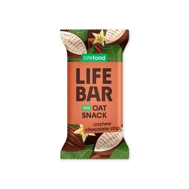 Lifefood Lifebar oatsnack chocolate chip bio (40 Gram)