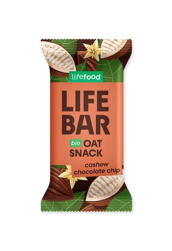 Lifefood Lifebar oatsnack chocolate chip bio (40 Gram)