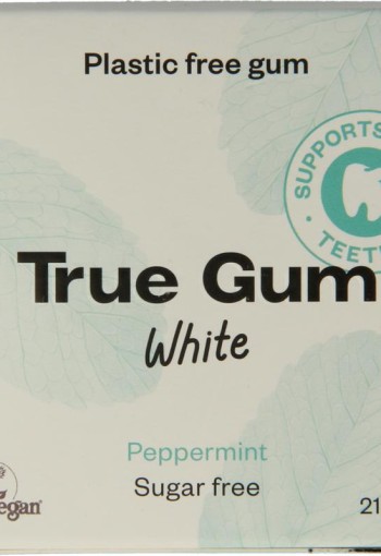 True Gum White peppermint suikervrij (21 Gram)