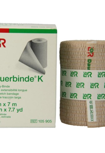 Dauerbinde K elastische zwachtel 7m x 8cm (1 Stuks)