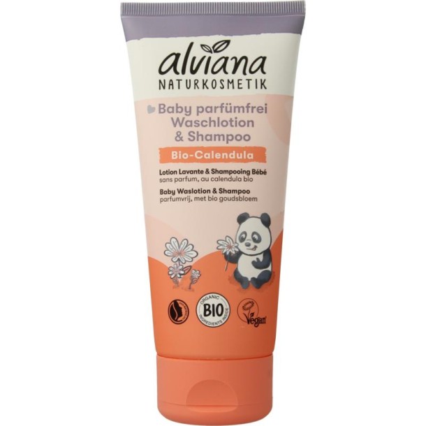 Alviana Baby waslotion en shampoo (200 Milliliter)