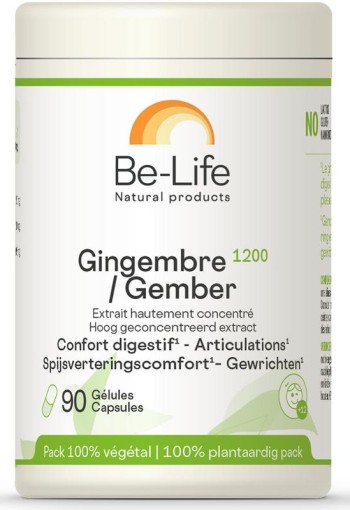 Be-Life Gember 1200 bio (90 Vegetarische capsules)