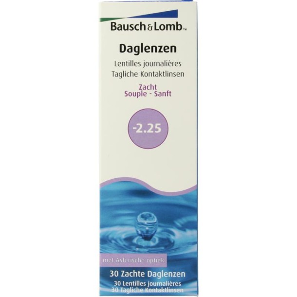 Bausch & Lomb Daglenzen -2.25 (30 Stuks)