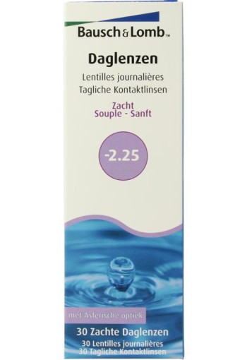 Bausch & Lomb Daglenzen -2.25 (30 Stuks)
