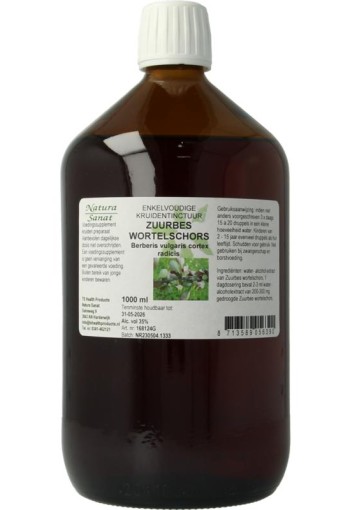 Natura Sanat Berberis vulgaris / zuurbes wortelschors tinctuur (1 Liter)