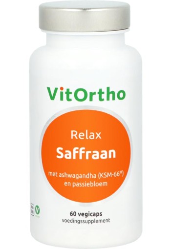 Vitortho Saffraan relax (60 Vegetarische capsules)