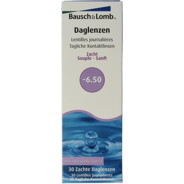 Bausch & Lomb Daglenzen -6.50 (30 Stuks)