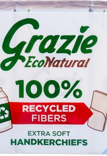 Grazie Natural Zakdoekjes extra soft 10 x 9 zakdoekjes (90 Stuks)