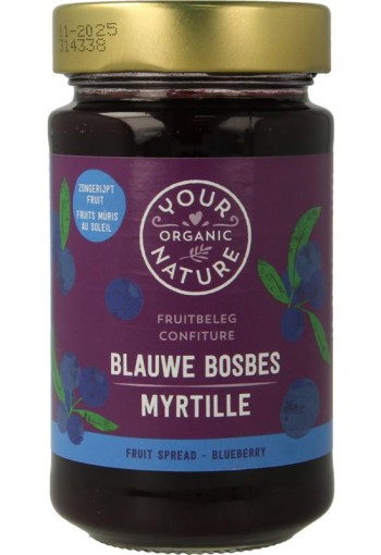 Your Organic Nat Fruit beleg blauwe bosbes bio (250 Gram)